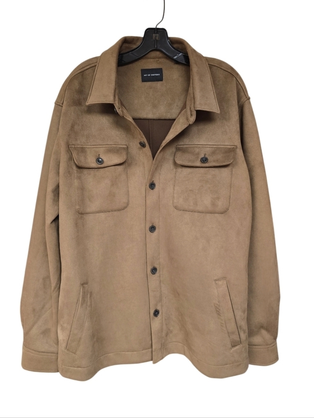 Art of Rhetoric Tan Suede Lightweight Shirt Jacket